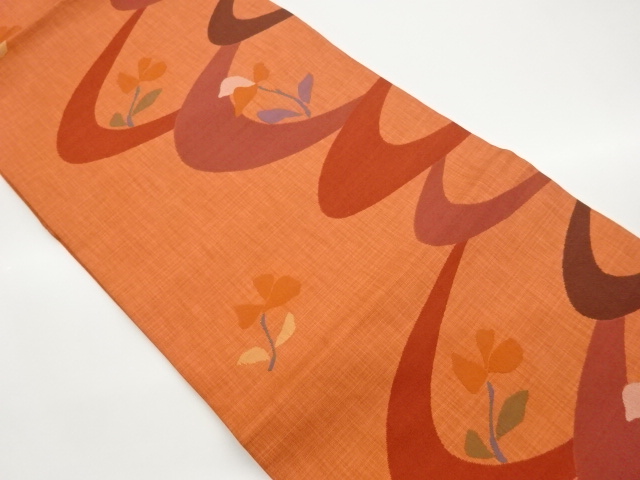 JAPANESE HIRAKI NAGOYA OBI / WOVEN WAVY STRIPE